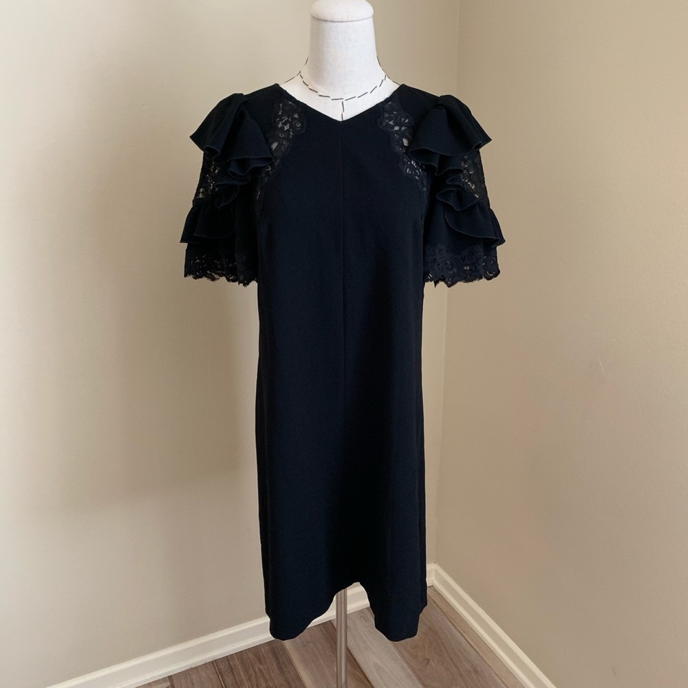 Rebecca Taylor Crepe Lace Evening Party Dress sz 8